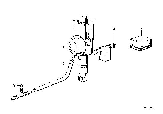 1982 BMW 320i Distributor Diagram for 12111466071