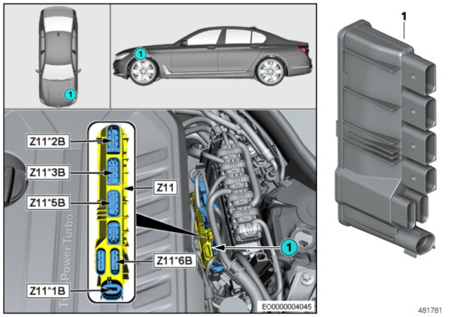 2017 BMW 540i xDrive Integrated Supply Module Diagram