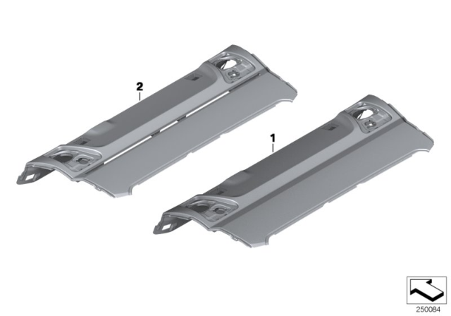 2015 BMW 535i xDrive Individual Rear Window Shelf, Alcantara Diagram