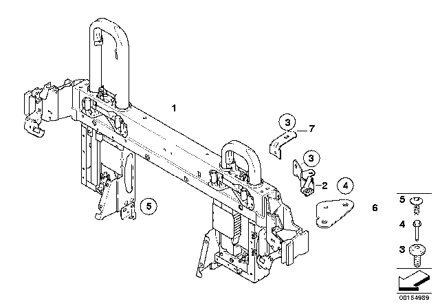 2009 BMW 335i Holder, Grille, Centre Diagram for 54627184167