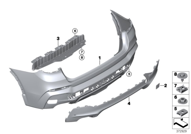 2017 BMW X4 M Trim Panel, Rear Diagram