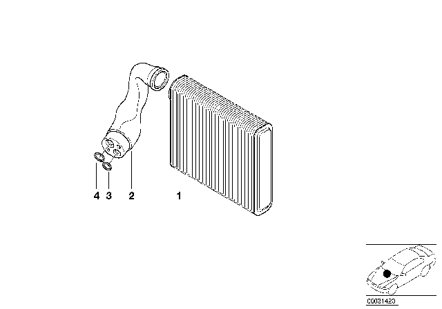 2003 BMW 525i Double Pipe With Expansion Valve Diagram for 64118385684