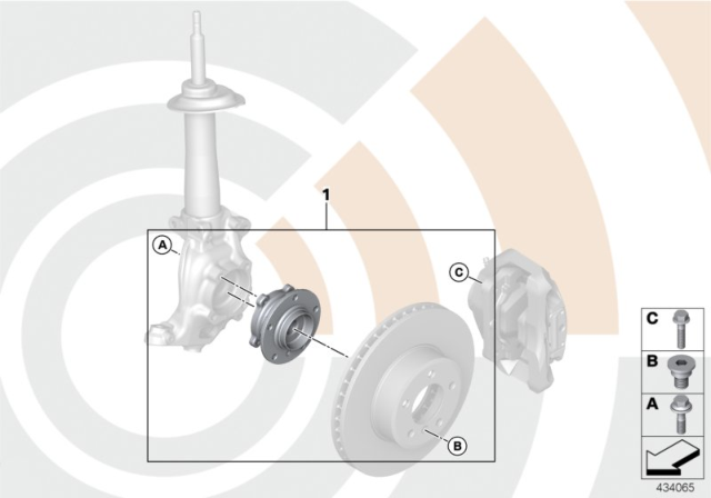 2007 BMW 328i Repair Kit, Wheel Bearing, Front Diagram