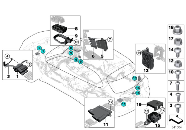 2017 BMW X6 Power Distribution Box Diagram