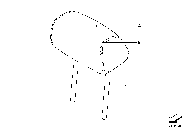 2011 BMW M3 Individual Head Restraint Diagram 2