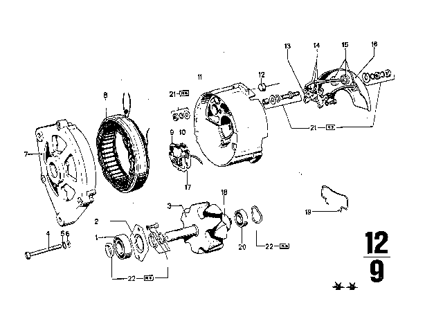 1975 BMW 3.0Si Alternator Diagram 2