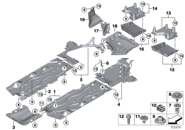 2017 BMW X1 Underfloor Coating Diagram