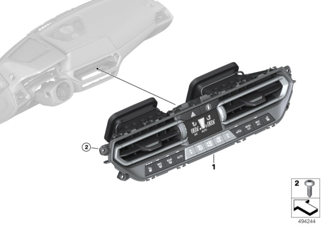 2020 BMW M340i xDrive Automatic Air Conditioning Control Diagram