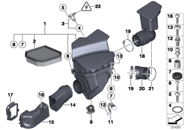 2011 BMW 528i Ball Pin Diagram for 13717591536