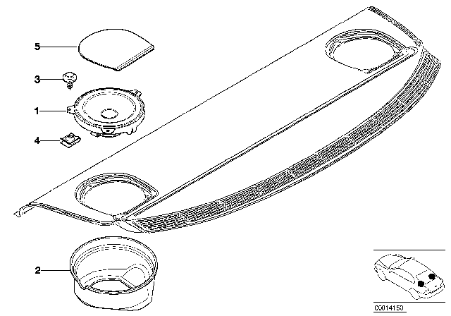 2004 BMW 325Ci Single Parts For Loudspeaker Diagram