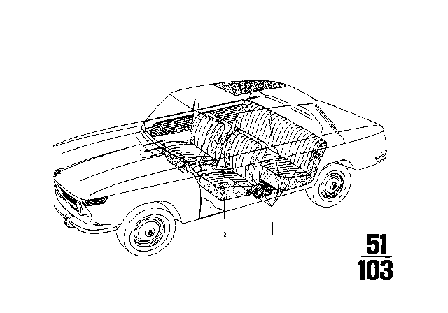 1968 BMW 2002 Running Meter, Cloth Diagram