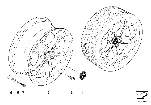 2009 BMW X3 BMW LA Wheel, Y-Spoke Diagram 2