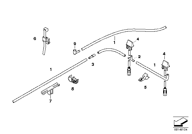 2008 BMW 328i Single Parts For Windshield Cleaning Diagram