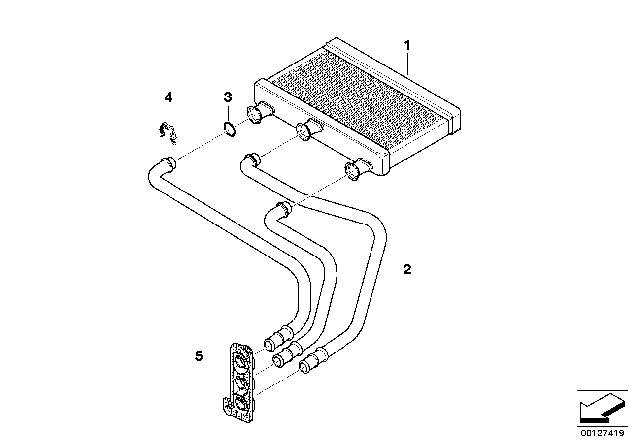 2009 BMW 650i Heater Radiator Automatic Air Condition Diagram