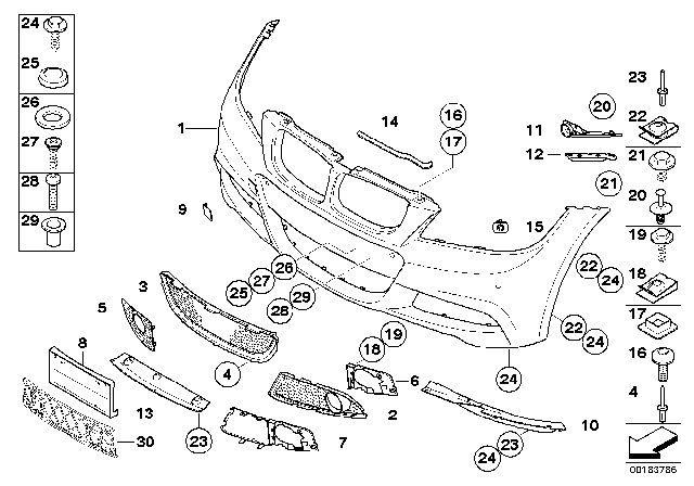 2010 BMW 328i M Trim Panel, Front Diagram