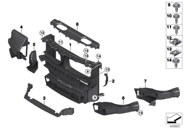 2016 BMW X6 Air Ducts Diagram