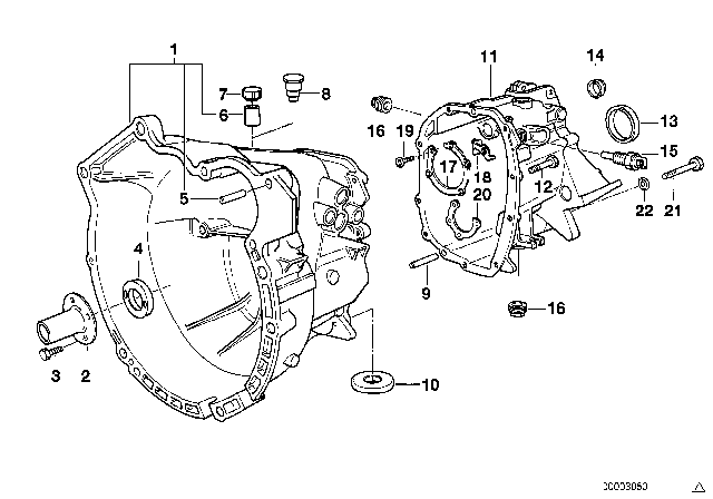 1995 BMW 325i Repair Kit, Shaft Seal Diagram for 23128742716