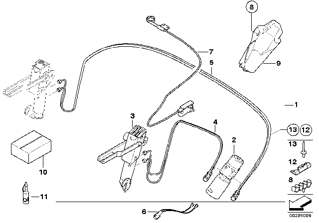 2005 BMW Z4 Emergency Release Diagram for 54347123023