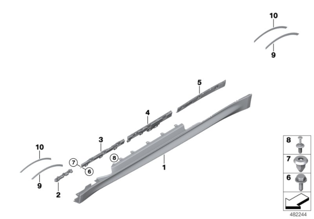 2018 BMW M4 Supporting Ledge Right Diagram for 51778054316