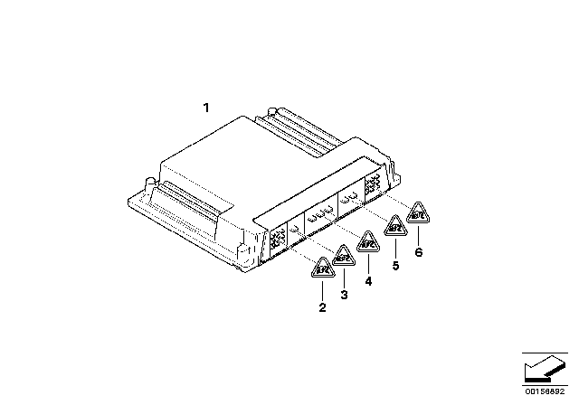 2008 BMW 550i Basic Control Unit DME Diagram