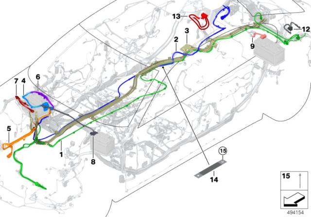 2020 BMW 740i Battery Cable Diagram