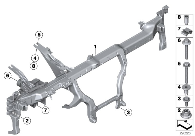 2016 BMW X3 Carrier Instrument Panel Diagram