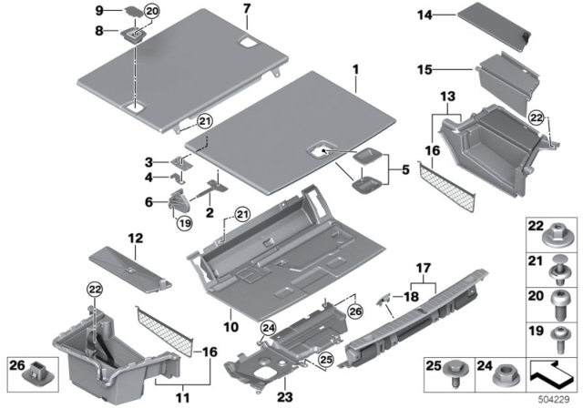 2020 BMW 745e xDrive Handle, Floor Carpet-Luggage Comp Diagram for 51477425065