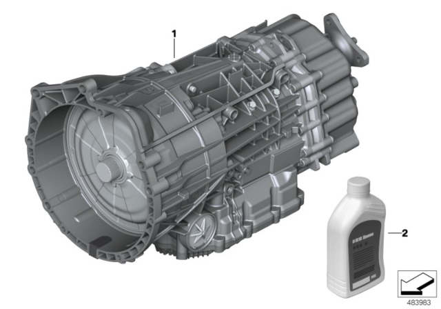 2019 BMW M4 Twin-Clutch Gearbox GS7D36SG Diagram