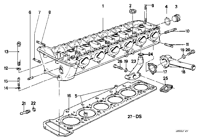 1987 BMW M6 Connector Diagram for 11121307249