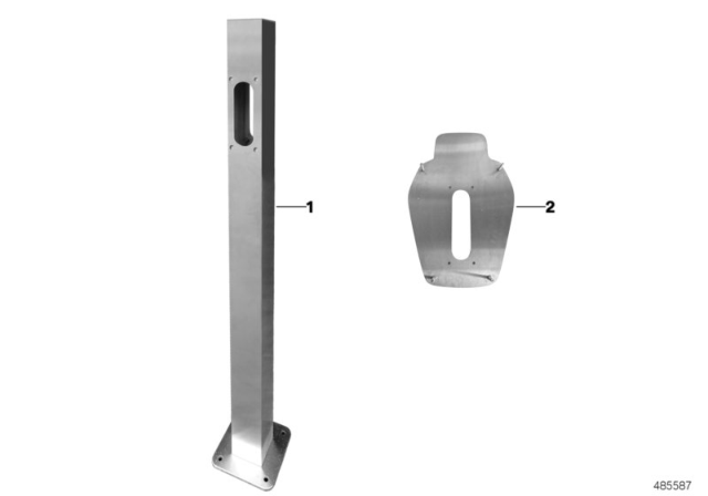 2018 BMW 330e Wallbox Outdoor Charging Column Diagram