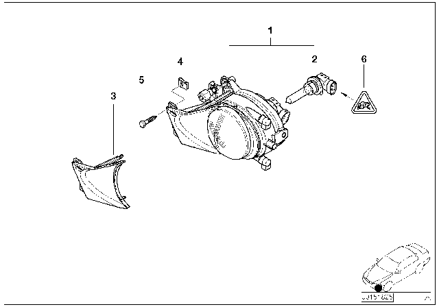 2001 BMW 540i Fog Lights Diagram 2