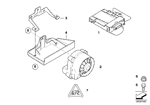 2011 BMW 335i Ultrasonic Module Diagram for 65759200943