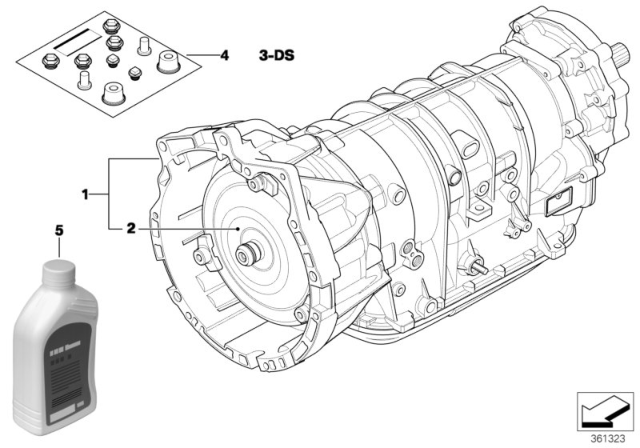 2003 BMW X5 Automatic Gearbox A5S390R Diagram