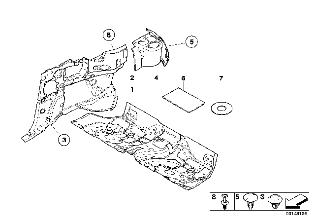 2003 BMW 325Ci Sound Insulating Diagram 2