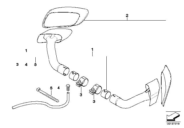 2009 BMW X6 Tailpipe Trim, Chrome Diagram for 18302154632