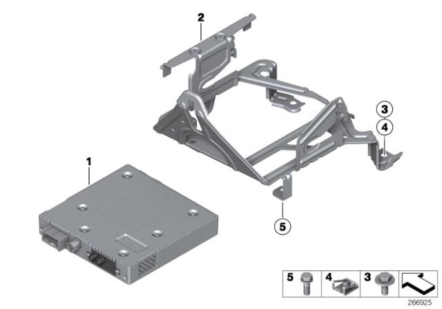 2020 BMW 440i TV Module / Holder Diagram