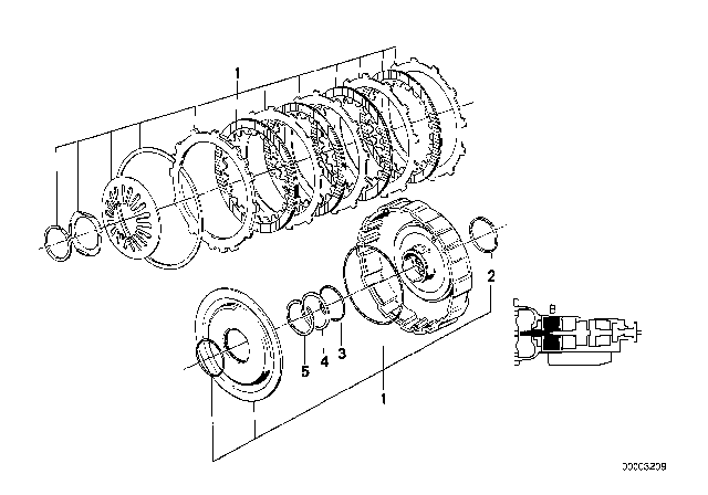 1988 BMW 325is Drive Clutch (ZF 4HP22/24) Diagram 2