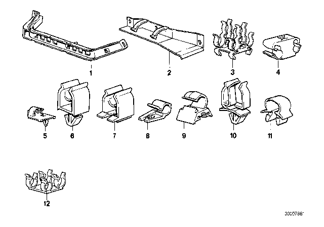 1987 BMW M6 Cable Holder Diagram