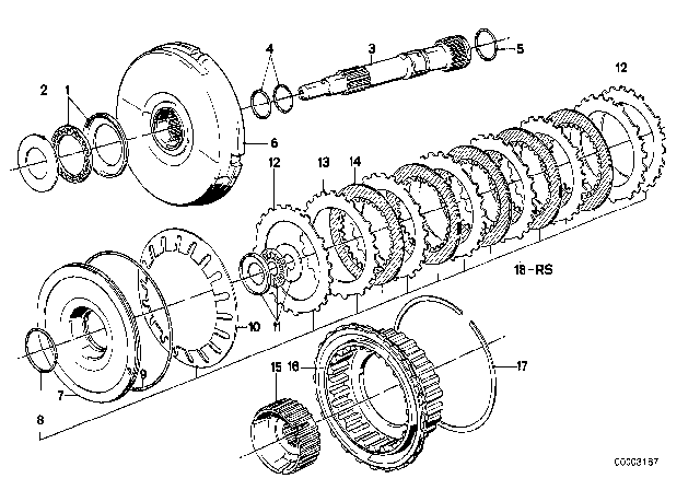 1985 BMW 524td Spacer Diagram for 24211215408