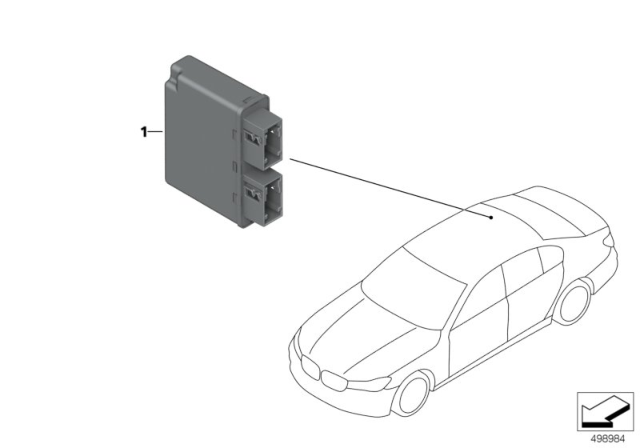 2020 BMW 740i Control Unit Ultrasonic Sensor Diagram