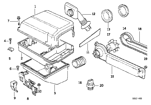 1994 BMW 850Ci Center Part Diagram for 12901731029