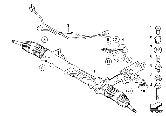 2007 BMW 530xi Pipe Set Diagram for 32136767889