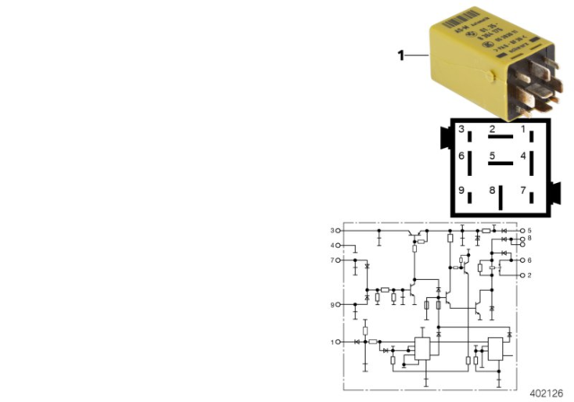 1994 BMW 318i Relay, Starter Interlock Diagram