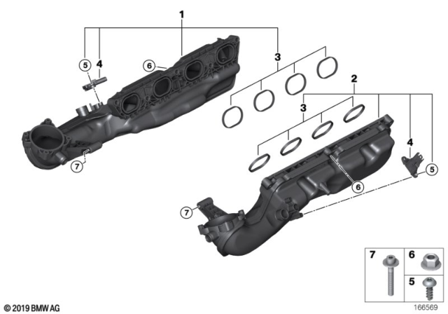 2012 BMW X5 Intake Manifold System Diagram