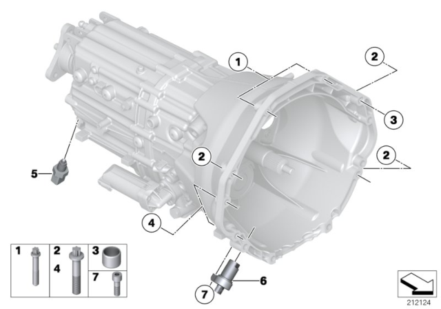 2012 BMW 650i Transmission Mounting Diagram