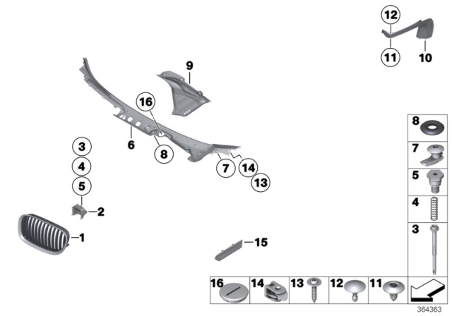 2013 BMW Alpina B7 Gutter Strip, Left Diagram for 51497453357