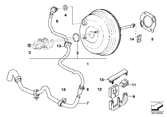 2006 BMW X5 Vacuum Pipe Diagram for 11667629613