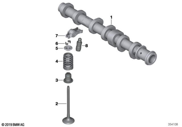 2014 BMW i8 Valve Timing Gear, Camshaft Diagram 2