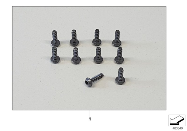 2020 BMW M2 Set Of Screws Diagram