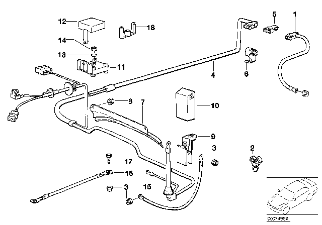 1993 BMW 535i Battery Cable Diagram